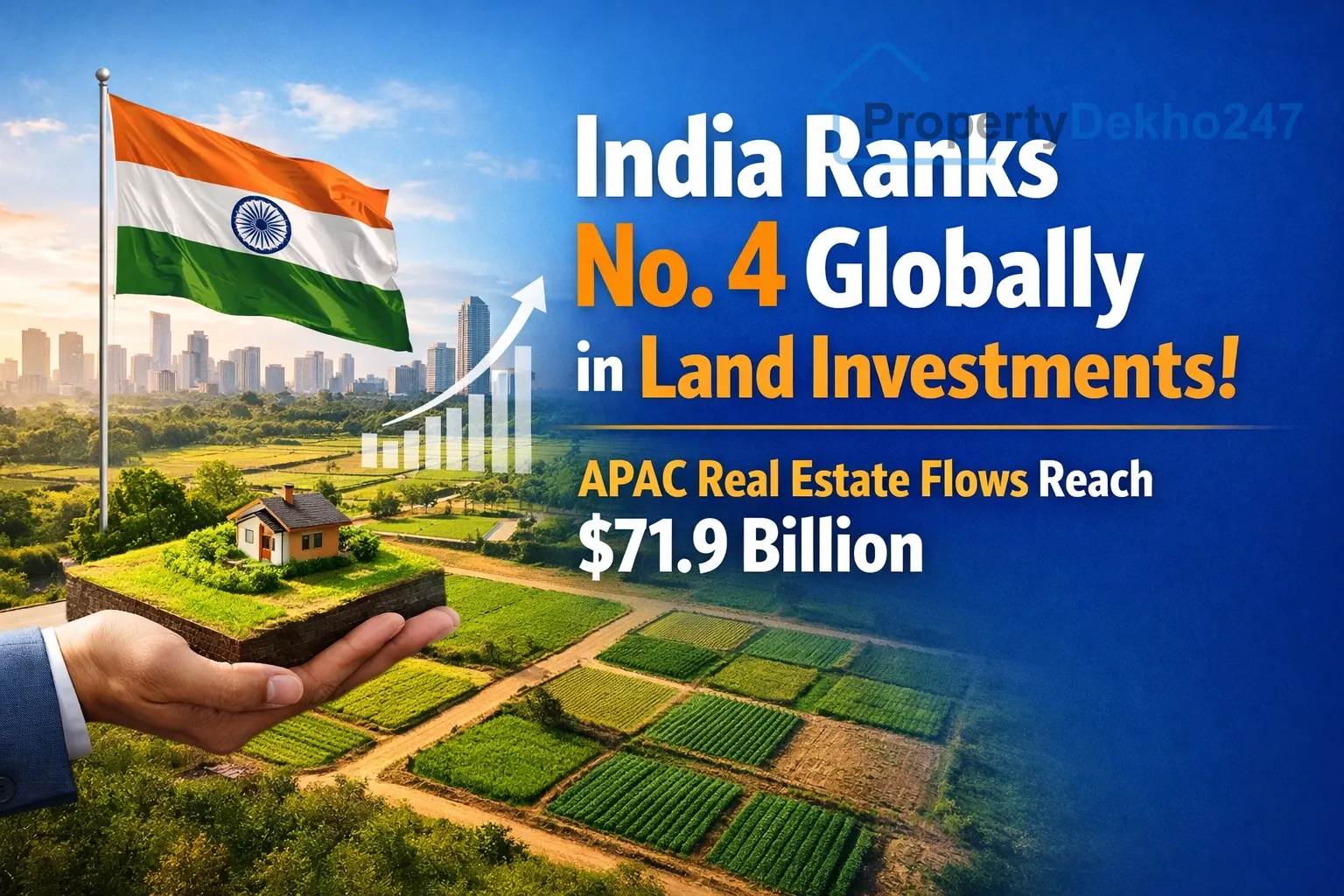 India Ranks No. 4 Globally in Land Investments as APAC Real Estate Flows Reach $71.9 Billion
