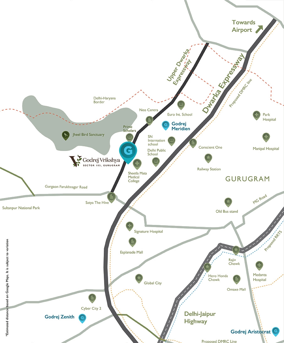 Godrej Vrikshya Location Map