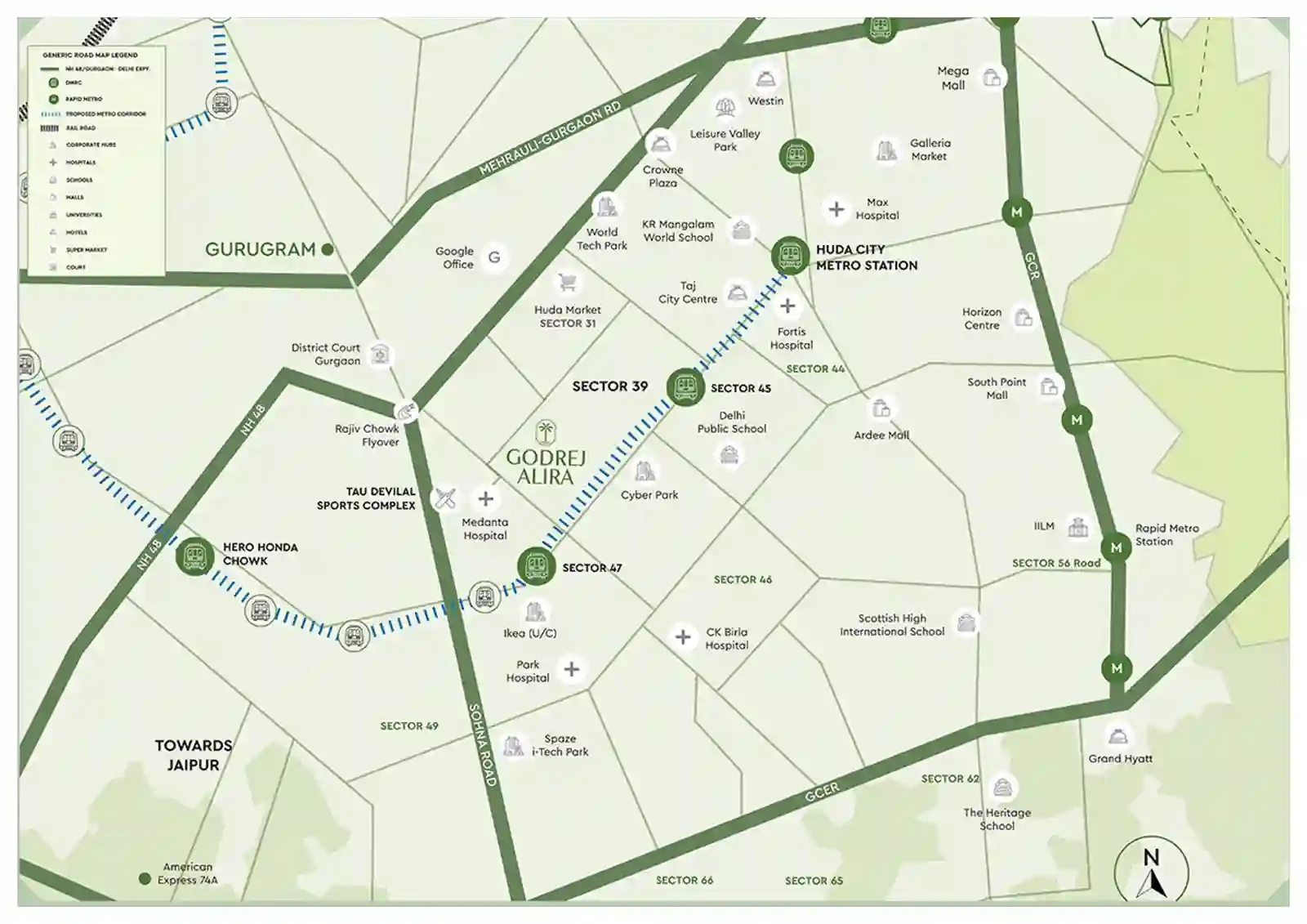 Godrej Alira Location Map