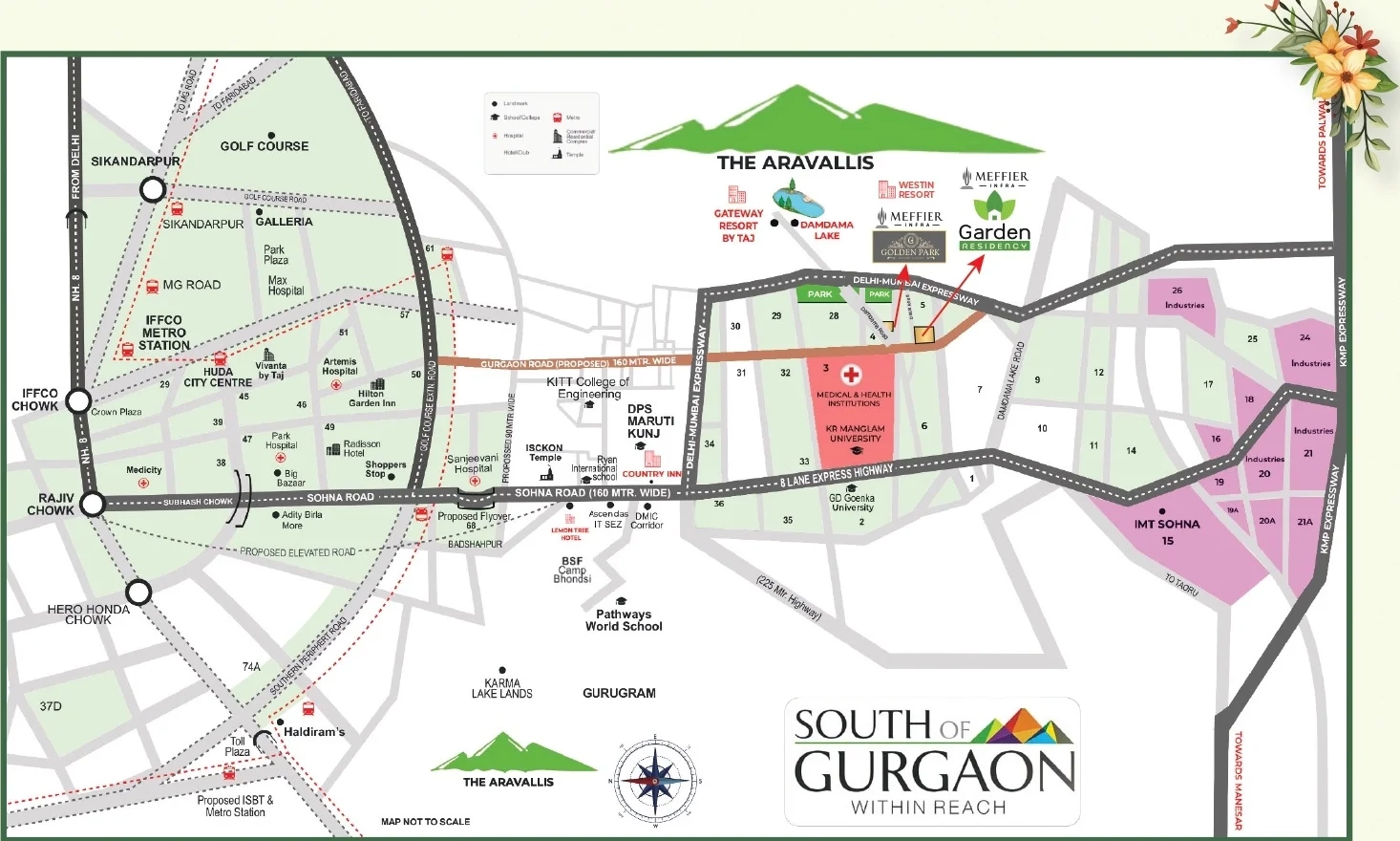 Meffier Garden Residency Location Map