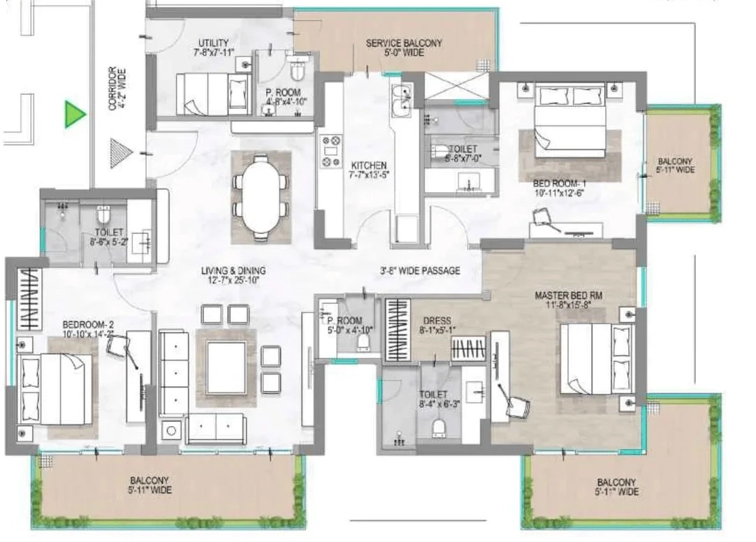 M3M Opus Unit Specifications