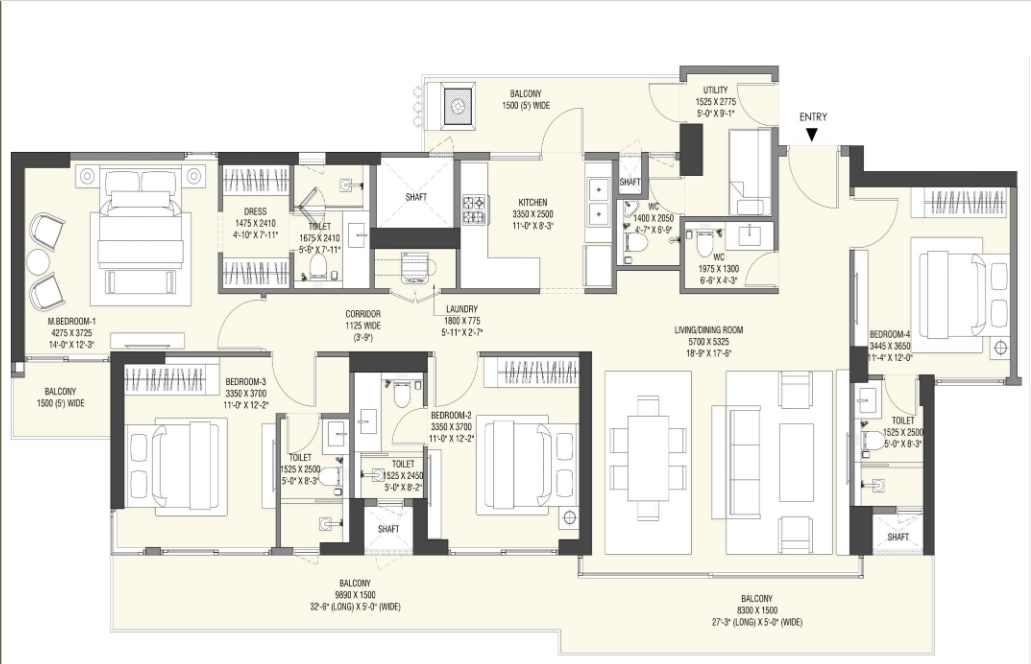 Emaar Serenity Hills Unit Specifications