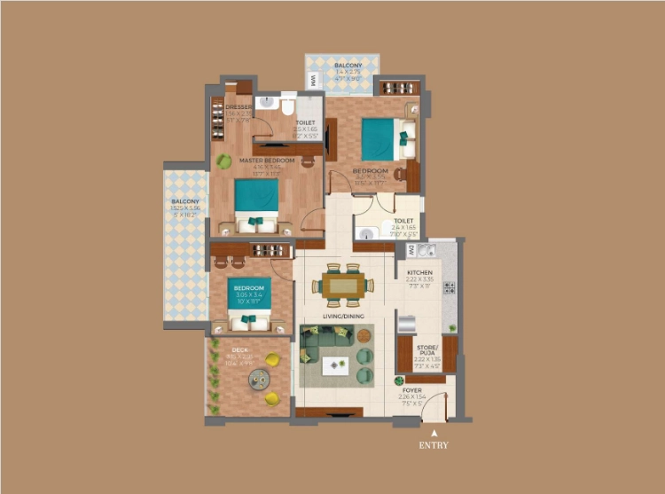 Unit Specifications of Ashiana Aaroham